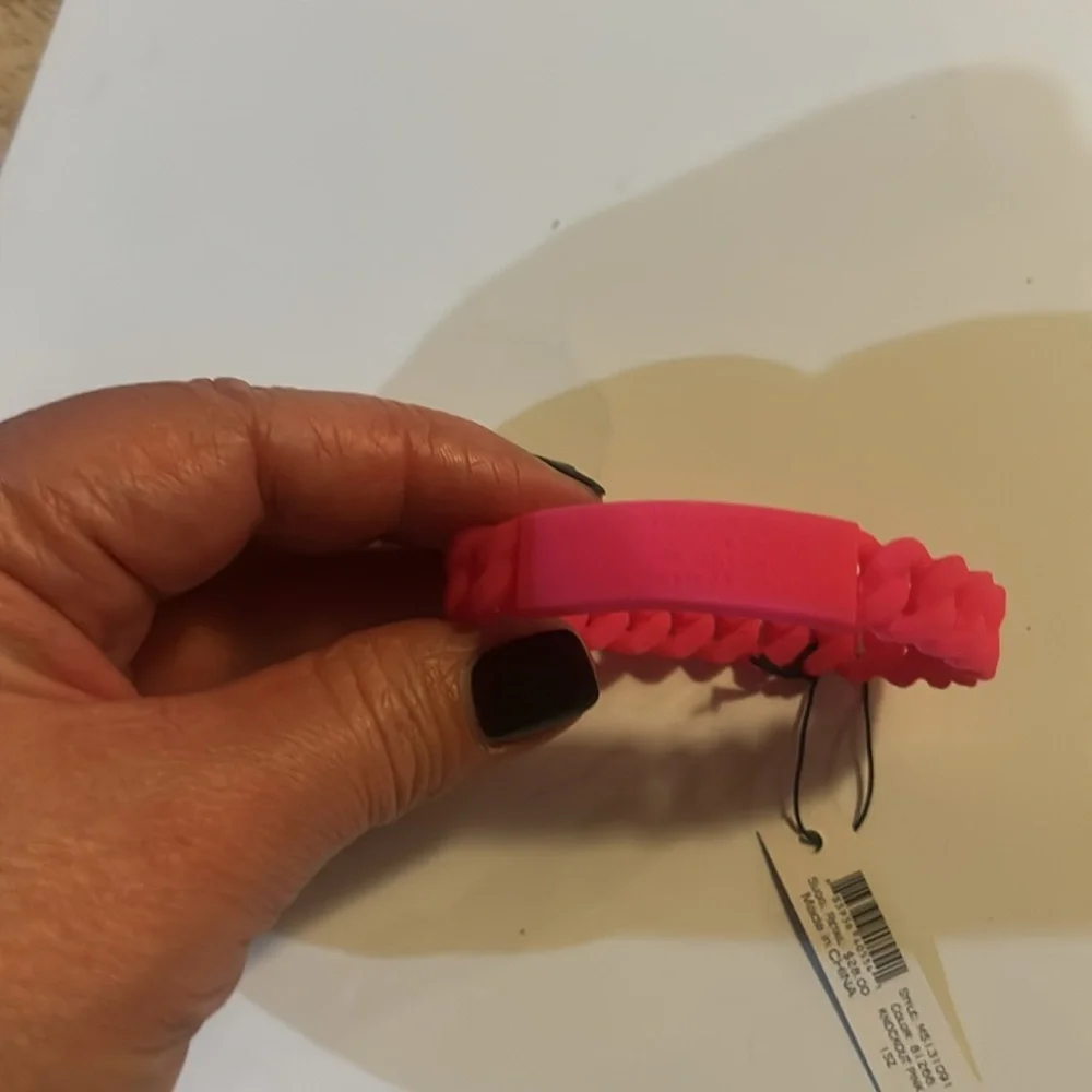 Marc by Marc Jacobs Neon Pink Rubber Bracelet - Picture 2 of 4